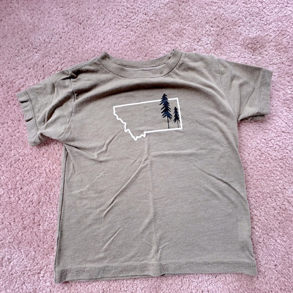 Kids Montana Tan Graphic T-Shirt